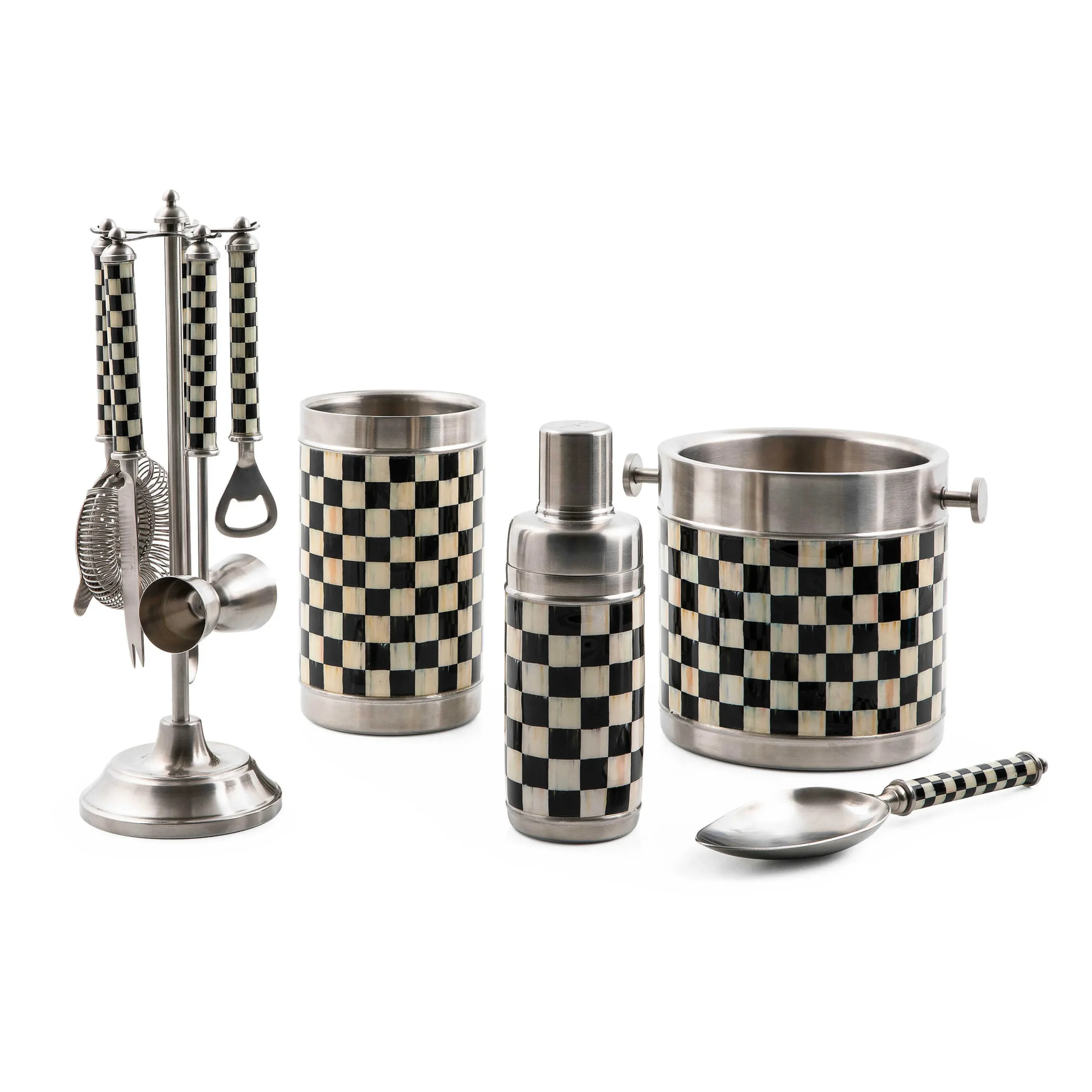 MacKenzie-Childs 3260 Cocktail Shaker - Courtly Check* Outdoor Entertaining