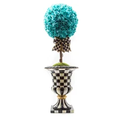 MacKenzie-Childs Aqua Topiary Drop In - Large* Greenery & Florals