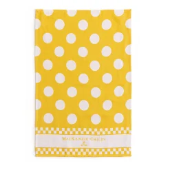 MacKenzie-Childs Argyle Dish Towels - Yellow - Set Of 3* Kitchen & Table Linens