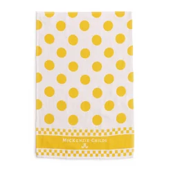 MacKenzie-Childs Argyle Dish Towels - Yellow - Set Of 3* Kitchen & Table Linens