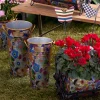 MacKenzie-Childs Avant Garden Flower Buckets - Set Of 3* Pots & Planters