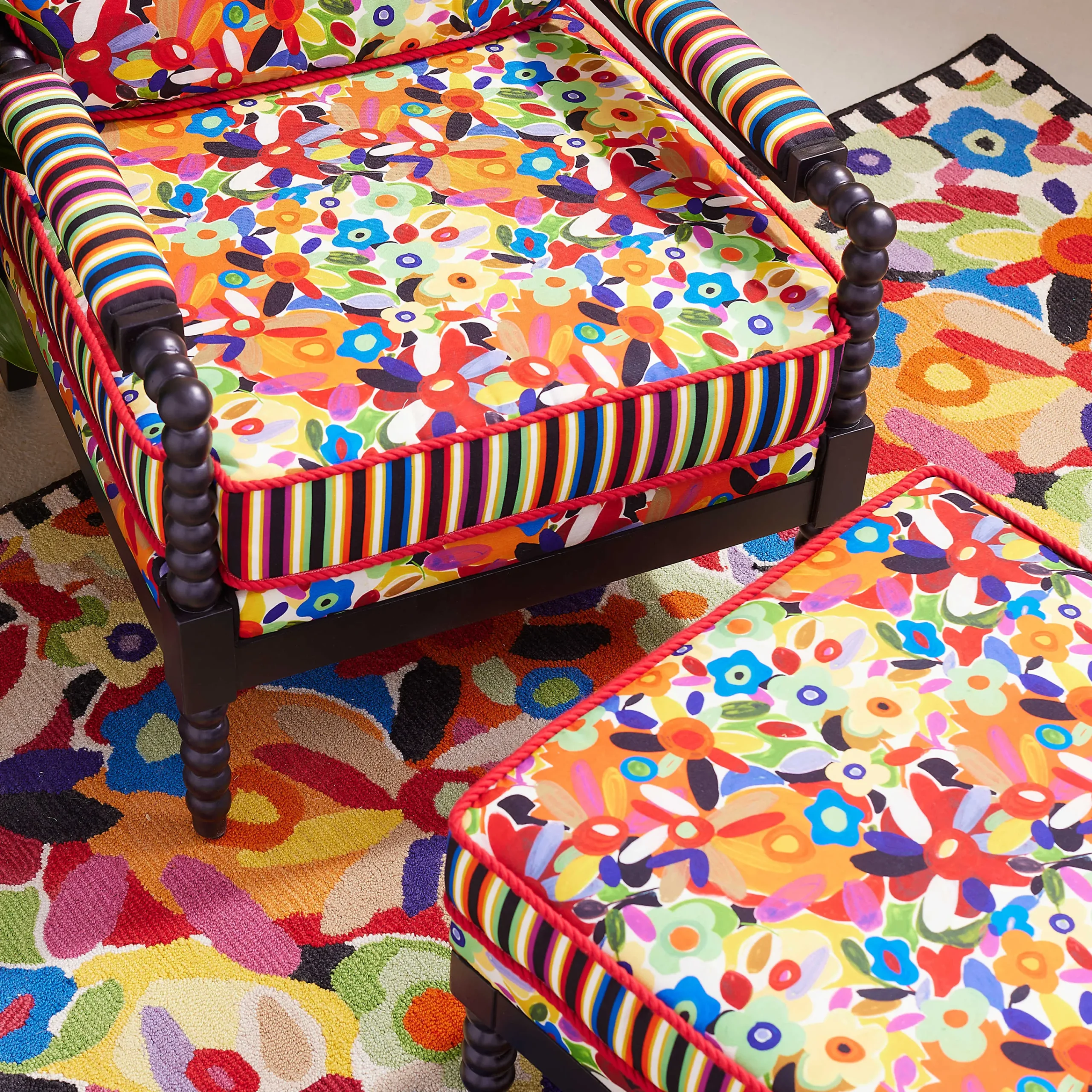 MacKenzie-Childs Avant Garden Indoor/Outdoor Rug - 5' X 8'* Outdoor Rugs & Mats