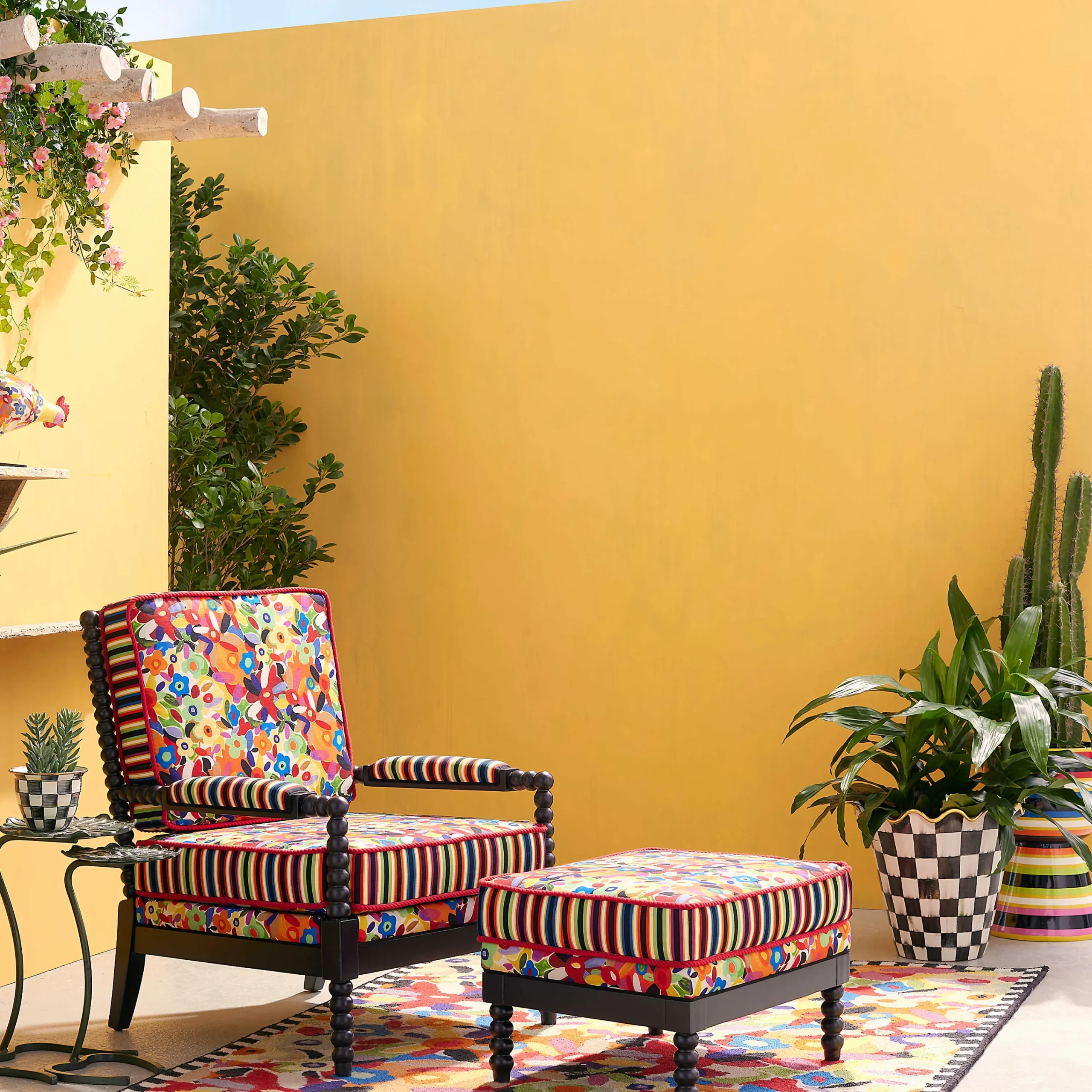 MacKenzie-Childs Avant Garden Indoor/Outdoor Rug - 5' X 8'* Outdoor Rugs & Mats