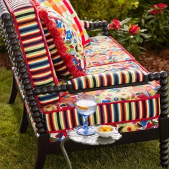 MacKenzie-Childs Avant Garden Plaid Outdoor Pillow* Pillows, Throws, & Cushions