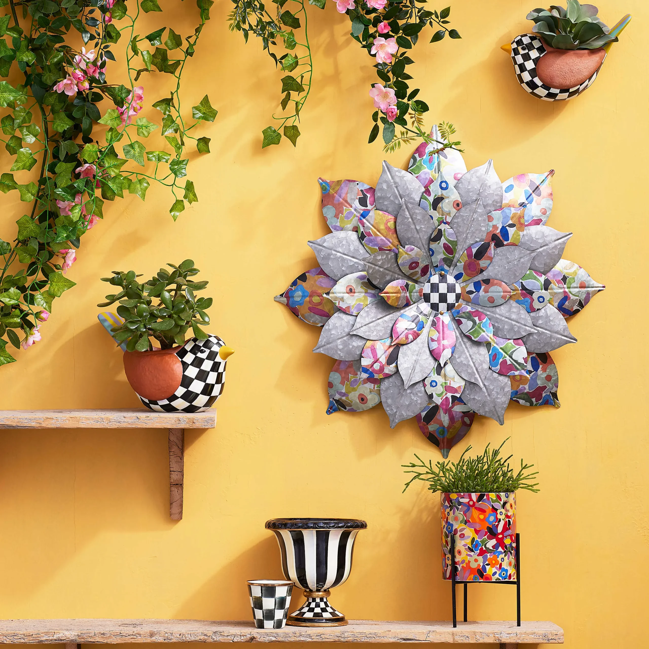 MacKenzie-Childs Avant Garden Tabletop Planter - Floral* Pots & Planters