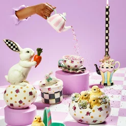 MacKenzie-Childs Bands Dinner Candles - Black - Set Of 2* Candles & Fragrances