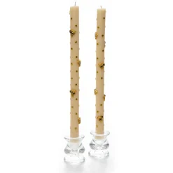 MacKenzie-Childs Bee Dinner Candles - Gold - Set Of 2* Candles & Fragrances