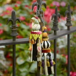 MacKenzie-Childs Bibelot Tassel - Black & White* Room Accents