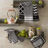 MacKenzie-Childs Black & White Zig Zag Potholders - Set Of 2* Kitchen & Table Linens
