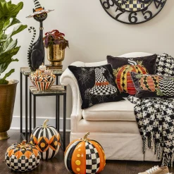 MacKenzie-Childs Boo Courtly Check Pumpkin* Room Accents