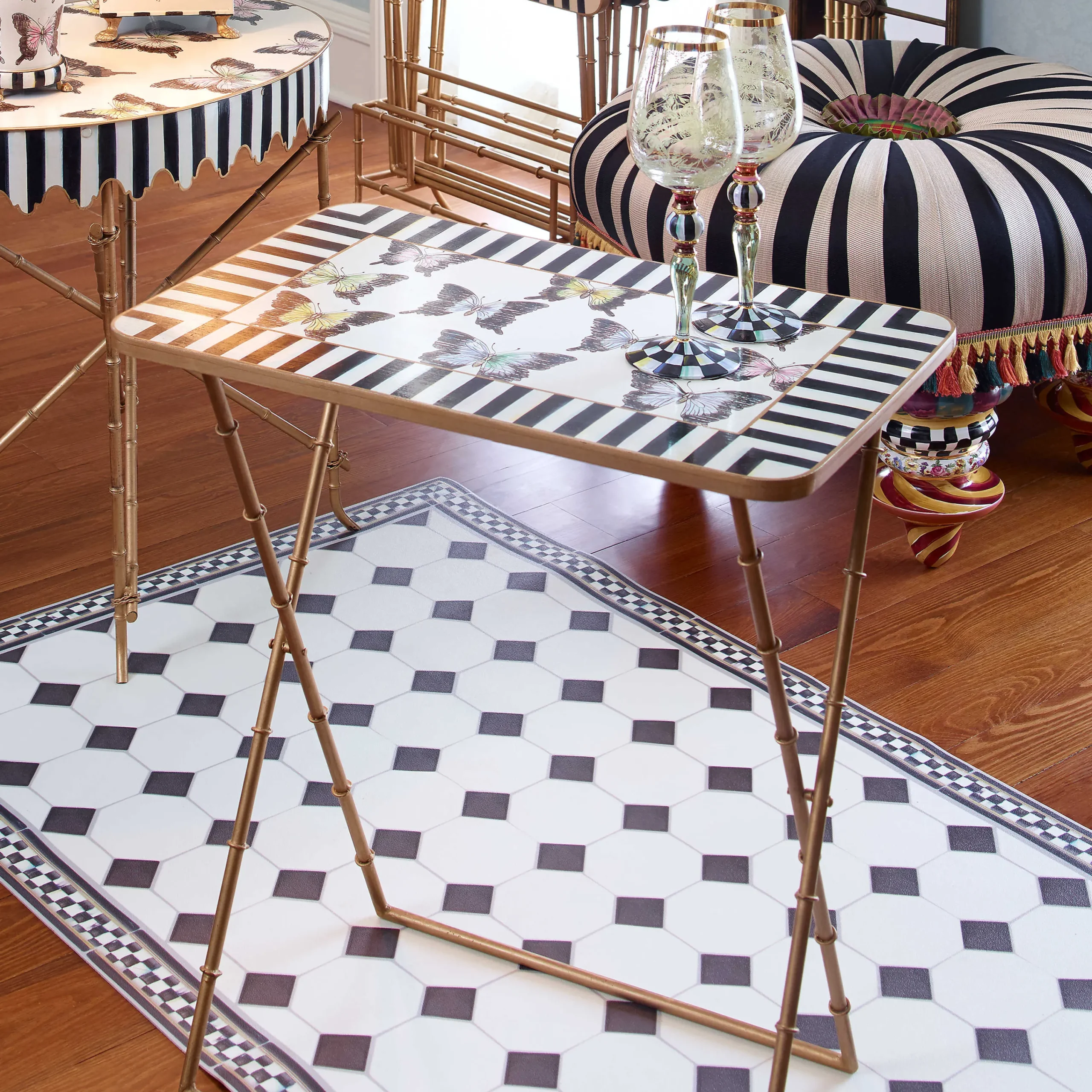 MacKenzie-Childs Butterfly Collection Cocktail Trays - Set Of 4* Living Room