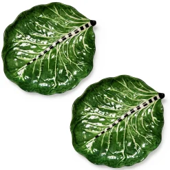 MacKenzie-Childs Cabbage Plates - Set Of 2* Outdoor Entertaining