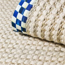 MacKenzie-Childs Cable Wool Sisal - Royal - 6' X 9' Rug* Rugs