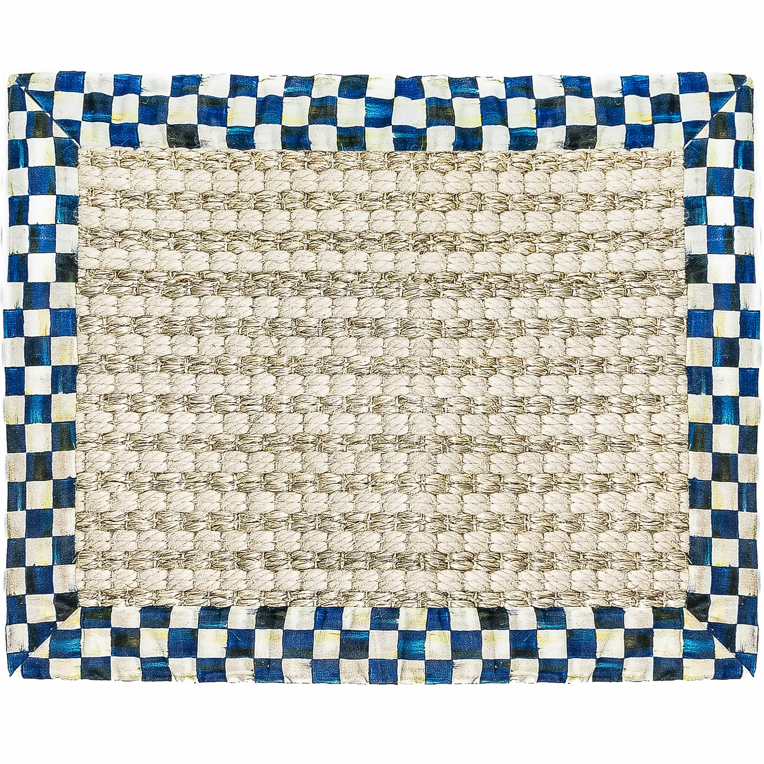 MacKenzie-Childs Cable Wool Sisal - Royal - 2' X 3' Rug* Rugs