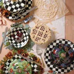 MacKenzie-Childs Check Cake Serving Set* Outdoor Entertaining