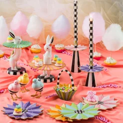 MacKenzie-Childs Check Dinner Candles - Black & Ivory - Set Of 2* Candles & Fragrances