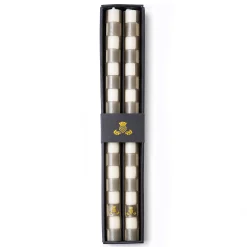 MacKenzie-Childs Check Dinner Candles - Grey - Set Of 2* Candles & Fragrances