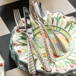 MacKenzie-Childs Check Flatware - 5-Piece Place Setting* Outdoor Entertaining