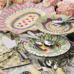 MacKenzie-Childs Check Hostess Serving Set* Outdoor Entertaining