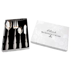 MacKenzie-Childs Check Hostess Serving Set* Outdoor Entertaining