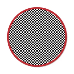 MacKenzie-Childs Check It Out Rug - 6' Round - Red* Rugs