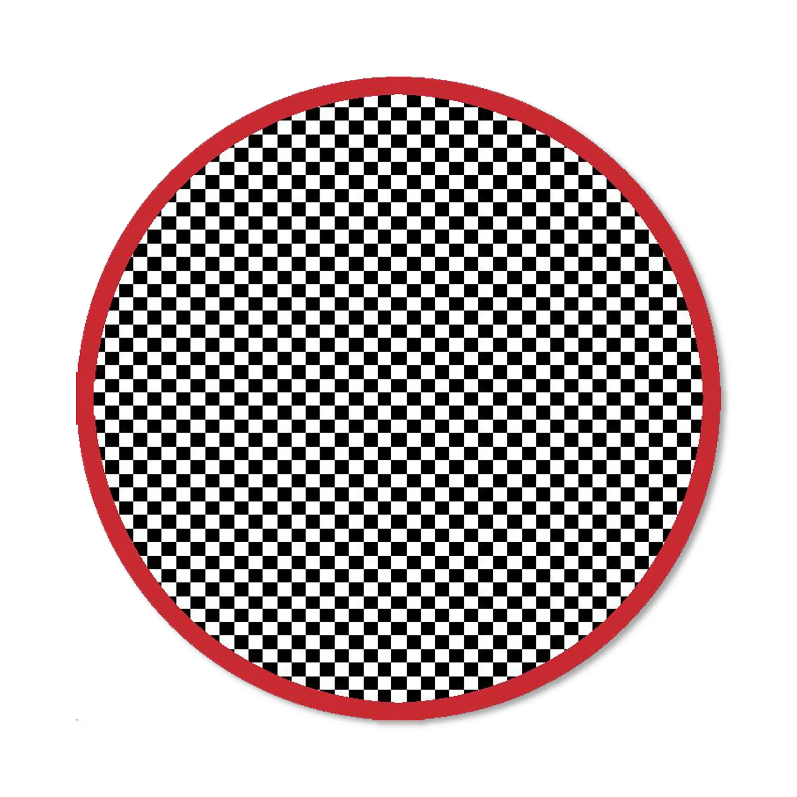 MacKenzie-Childs Check It Out Rug - 6' Round - Red* Rugs