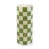 MacKenzie-Childs Check Pillar Candle - 6" - Green* Candles & Fragrances