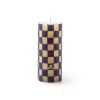 MacKenzie-Childs Check Pillar Candle - 6" - Navy* Candles & Fragrances