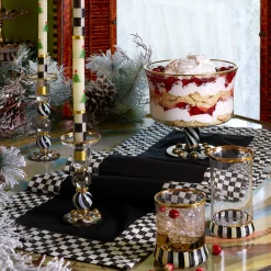MacKenzie-Childs Christmas Tree Dinner Candles - Check Bands - Set Of 2* Candles & Fragrances