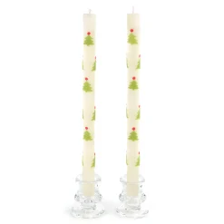 MacKenzie-Childs Christmas Tree Dinner Candles - Red & Green - Set Of 2* Candles & Fragrances