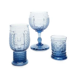 MacKenzie-Childs Coquette Goblet - Blue* Outdoor Entertaining
