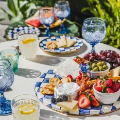 MacKenzie-Childs Coquette Goblet - Blue* Outdoor Entertaining