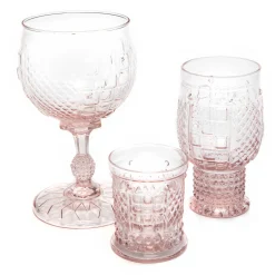 MacKenzie-Childs Coquette Goblet - Pink* Outdoor Entertaining