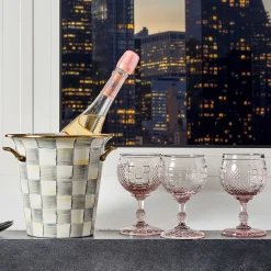 MacKenzie-Childs Coquette Goblet - Pink* Outdoor Entertaining