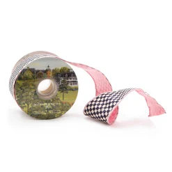 MacKenzie-Childs Courtly Check 2.5" Ribbon - Pink* Room Accents