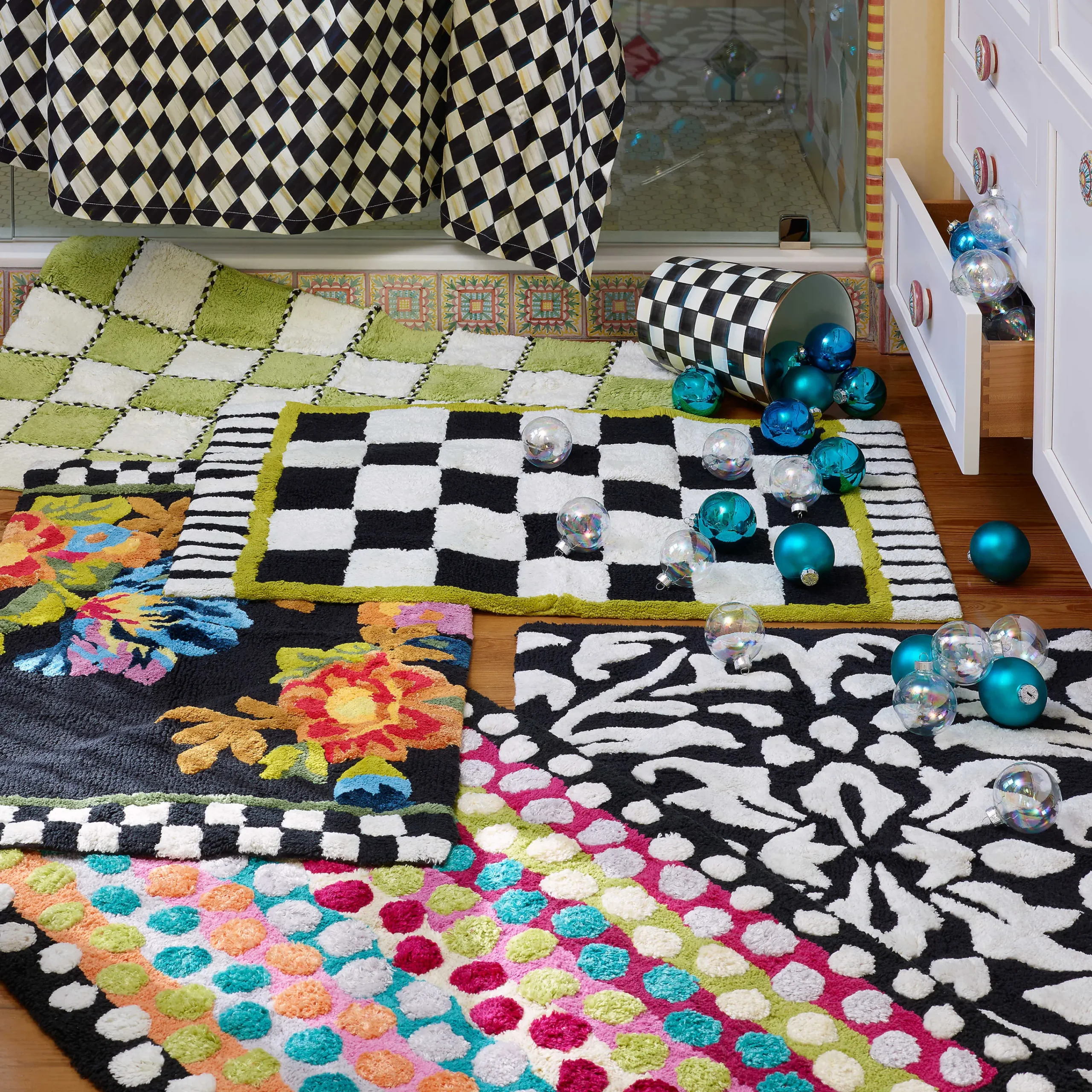 MacKenzie-Childs Courtly Check Bath Rug - Standard* Bed & Bath