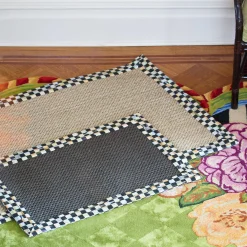 MacKenzie-Childs Courtly Check Black Sisal Rug - 2' X 3'* Rugs