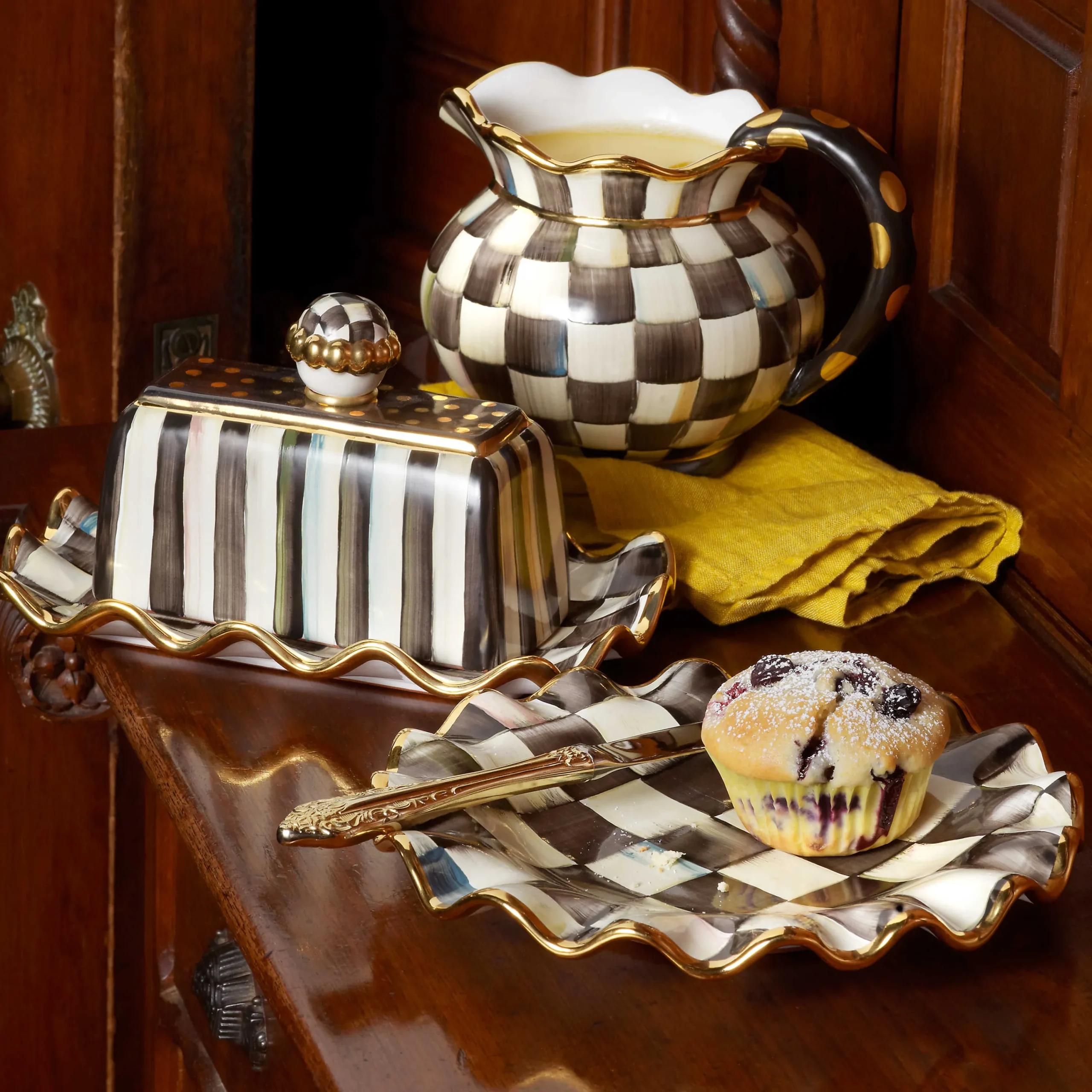 MacKenzie-Childs Courtly Check Butterhouse* Outdoor Entertaining