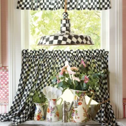 MacKenzie-Childs Courtly Check Cafe Curtains - Set Of 2* Room Accents