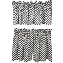 MacKenzie-Childs Courtly Check Cafe Curtains - Set Of 2* Room Accents