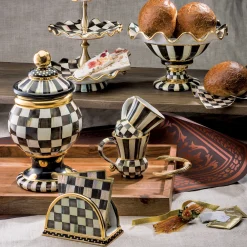 MacKenzie-Childs Courtly Check Compote* Outdoor Entertaining