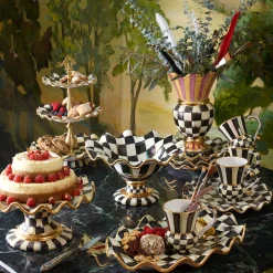 MacKenzie-Childs Courtly Check Compote* Outdoor Entertaining