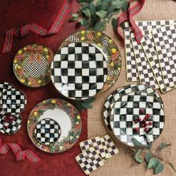 MacKenzie-Childs Courtly Check Cork Back Coasters - Set Of 4* Outdoor Entertaining