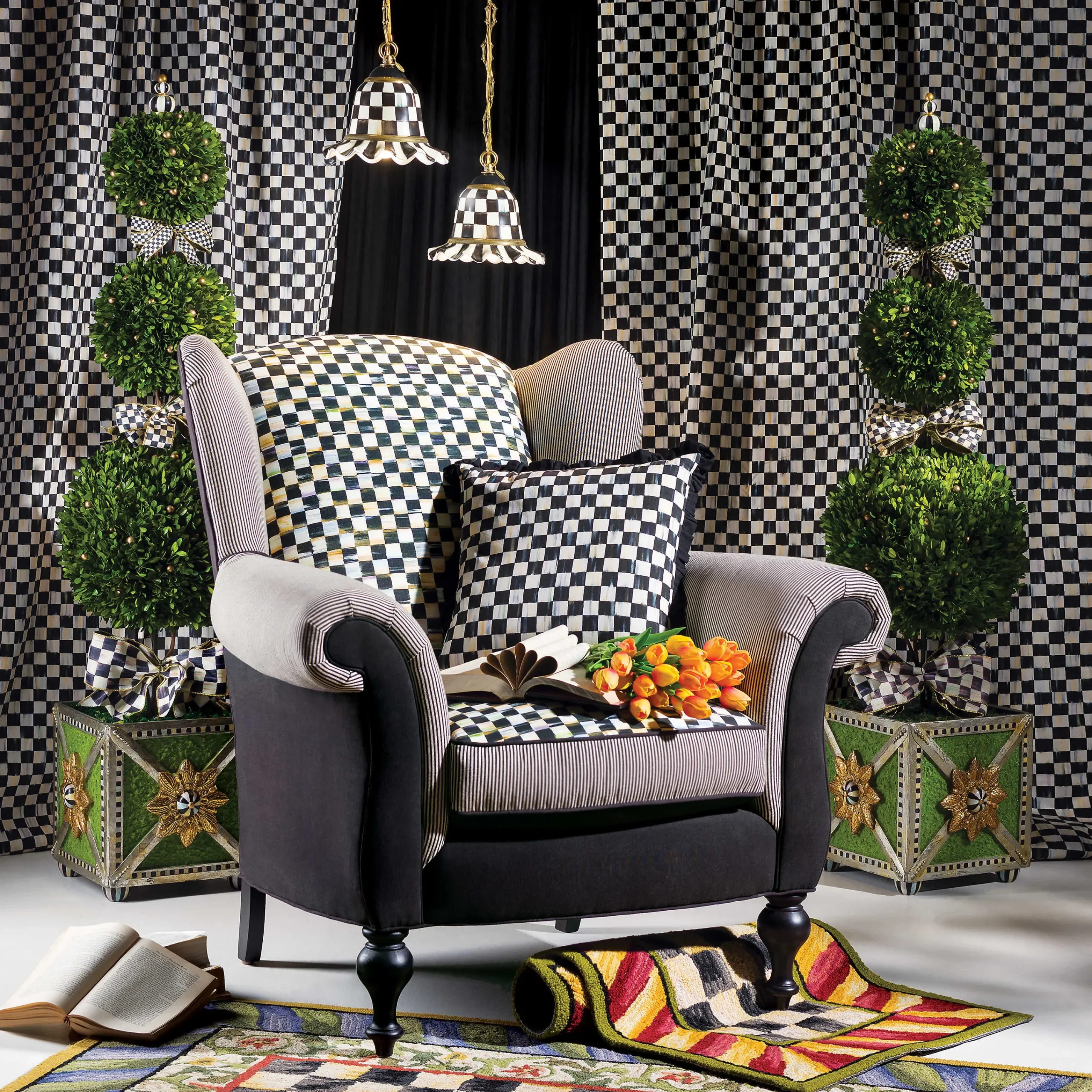 MacKenzie-Childs Courtly Check Curtain Panel* Room Accents