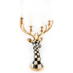 MacKenzie-Childs Courtly Check Deer Head Candelabra* Candles & Fragrances