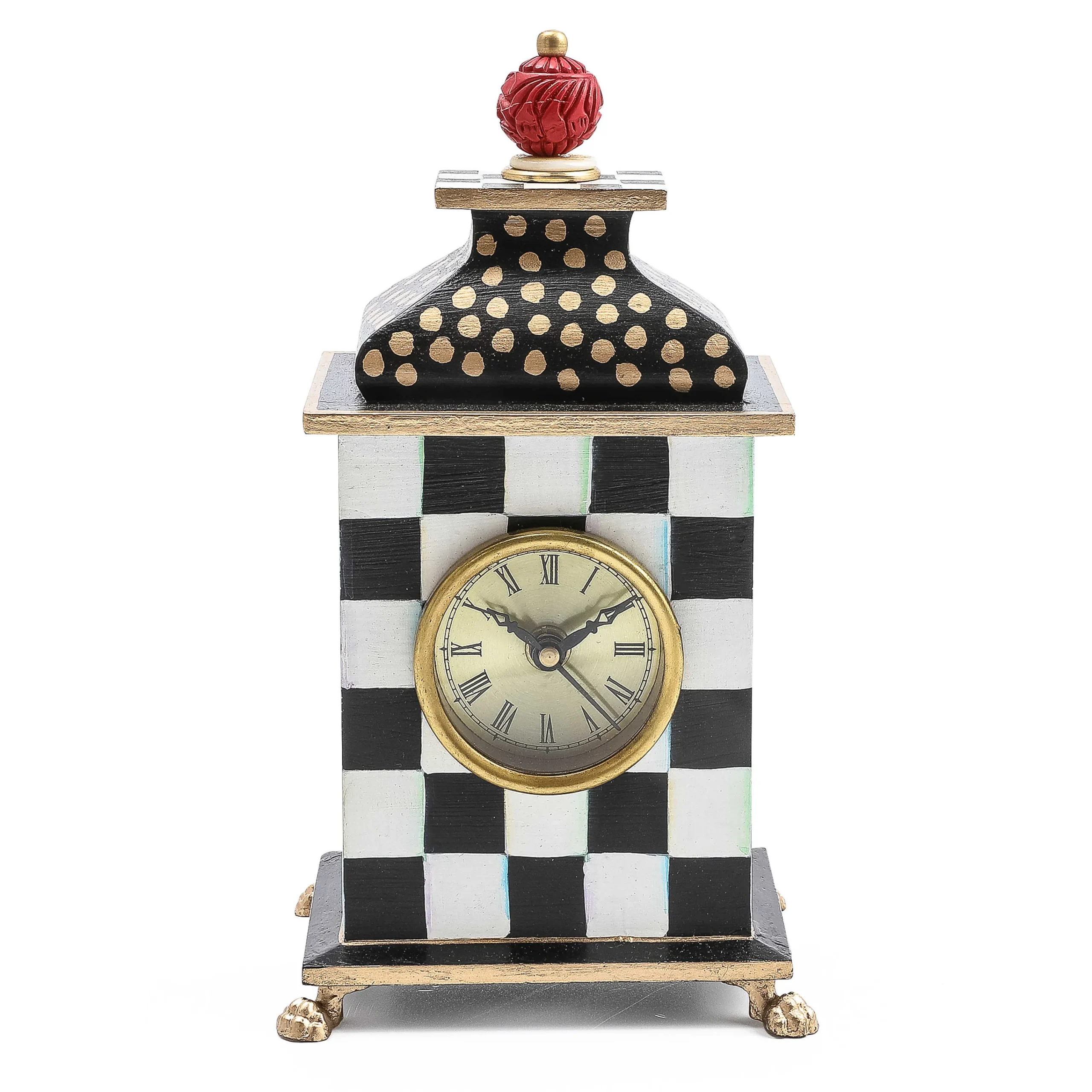 MacKenzie-Childs Courtly Check Desk Clock* Room Accents