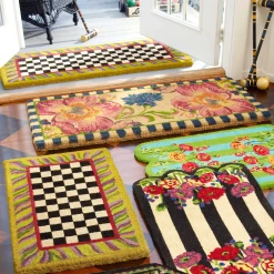 MacKenzie-Childs Courtly Check Double Door Entrance Mat* Outdoor Rugs & Mats