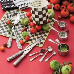 MacKenzie-Childs Courtly Check Enamel 7 Cup Measuring Cup* Kitchen Utensils & Tools