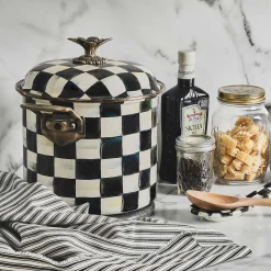 MacKenzie-Childs Courtly Check Enamel 7 Qt. Stockpot* Cookware & Bakeware