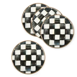 MacKenzie-Childs Courtly Check Enamel Appetizer Plates - Set Of 4* Outdoor Entertaining